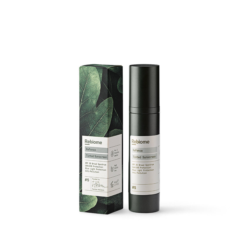 Package and product shot of ReFence – Tinted Sunscreen SFP 30